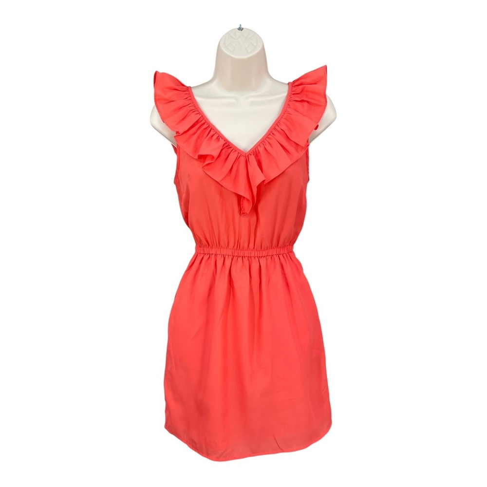 Miami Sundress Women Coquette Feminine‎ Ruffle Dress Pockets Summer Size S